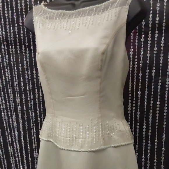 Sophisticated Sleeveless Sage Formal Gown - Picture 2 of 3